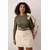 Trendyol Curve Ženska bluza Tbbaw25Af00027, Kaki