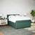 Vidaxl Box spring postelja z vzmetnico temno zelena 160x200 cm žamet