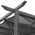 Pergola s pomičnim krovom antracit 3 x 3 m čelična 180 g/m2