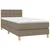 Vidaxl Box spring postelja z vzmetnico taupe 90x190 cm blago