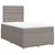 Vidaxl Box spring postelja z vzmetnico taupe 120x190 cm blago