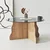 HANAH HOME Sto za dnevnu sobu Butterfly Sapphire Oak Fume