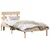 vidaXL Posteljni okvir s headboardom 100x200 cm Trden les Bor