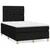 vidaXL Box spring postelja z vzmetnico črna 120x190 cm blago