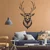WallXpert metalni zidni ukras 5326, glava jelena sa razgranatim rogovima, spreda, 35 x 60 cm, crni