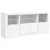 Komoda s LED svjetlima bijela 142,5 x 37 x 67 cm