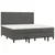 vidaXL Box spring postelja z vzmetnico temno siva 200x200 cm žamet