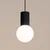 Sollux SL.1714 - Luster na sajli HALO 1xG9/8W/230V, prečnik 12 cm, crne boje