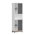 Hanah Home polica za knjige Venaro Large, 60 cm, bela / orah