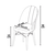 HANAH HOME Set 4 stolice Ritim Cream White