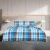 Set posteljine za poplun plavo-sivi 240x220 cm pamučni