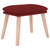 Tabure crvena boja vina 45 x 29,5 x 35 cm od tkanine
