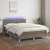 Vidaxl Box spring postelja z vzmetnico LED taupe 140x190 cm blago