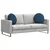 Jastučići za sjedenje 2 pcs Plava O50 x 19 cm tkanina