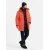 Ombre Mens long insulated jacket with reflective elements - orange