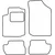 Textile car mats Citroen C2 2003-2009