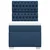 vidaXL Box spring postelja z vzmetnico modra 90x200 cm blago