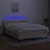 vidaXL vidaXL Box spring postelja z vzmetnico LED krem 140x190 cm blago, (20900451)