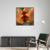Canvas Slika na platnu Poljubac u boji 30x30cm, Sa ramom, Crni