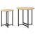 Set pomoćnih stolića 2 pcs Sonoma hrast i crna