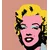 Samolepilna tapeta pop art Marilyn Monroe na rjavem ozadju - 245x270