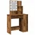 toaletni stol s LED-om staro drvo 86,5x35x136 cm