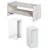 Hanah Home set klub stolova Amon, beli mermer