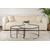 Hanah Home Klub sto-set Aurum, 60x60x39, 80x80x43cm, 2 komada, Crni