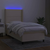 Greatstore Box spring postelja z vzmetnico LED krem 100x200 cm blago