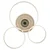 Globo 67824-60G - prigušiva LED stropna lampa MILES 60W/230V 80,8x99,2 cm mesing + daljinski upravljač