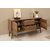 HANAH HOME Vina 02 0900 Walnut Stone (Produživi trpezarijski sto, stolice i konzola (5 komada))