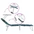 Ležaljka 2 pcs Zelena 58 x 188 x 77cm Poliester