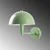 Opviq Zidna lampa Togg-14833, 20x29x24cm, IP20, Zelena