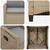 Vrtna stolica 2 pcs Bež i svijetlo siva 56 x 60 x 112 cm
