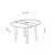 Hanah Home Set Trpezarijski sto i 2 trpezarijske stolice Vina 1053, Orah