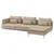 SÖDERHAMN Sofa ležaj 4-sed, s lenjivcem bez stranice/Kelinge bež