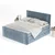 Modra boxspring postelja s prostorom za shranjevanje 200x200 cm Bergamo – Maison de Reve