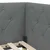Vidaxl Kotna postelja Temno siva 90 x 190 cm blago