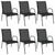 vidaXL Vrtne stolice 6 kom od čelika i tekstilena crne