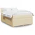 Vidaxl Box spring postelja z vzmetnico krem 140x190 cm blago