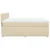 Vidaxl Box spring postelja z vzmetnico krem 200x200 cm blago