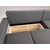 Ugaona garnitura York Plus, 156x243, desni ugao, tamno siva/svetlo siva