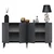 Hanah Home Konzola Junes, 150x79x40 cm, Antracit-srebrne boje