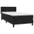 vidaXL Box spring postelja z vzmetnico črna 90x200 cm žamet
