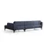 Atelier del Sofa Ugaona garnitura Belissimo 95x67x270cm Plava