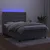 Vidaxl Box spring postelja z vzmetnico LED sv. siva 140x190 cm žamet