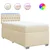 VIDAXL Box spring postelja z vzmetnico krem 100x200 cm blago
