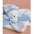 Doudou Darilni set - plišasta spalna vreča moder medvedek 24 cm