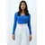 Trend Alacati Stili Ženska bluza dugih rukava Alc-X13290, V-izrez, Plava