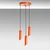 Conceptum Hypnose Luster Kesik-6916, 75-114cm, 40 cm, 3xE27 , Narandžasti